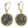 Constantine Hand of God coins in gold earrings