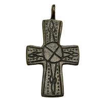 Byzantine Empire 7th-11th century, bronze cross pendant.