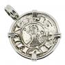 Antioch Crusader denier in white gold pendant