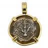 Widows Mite prutah coin in gold pendant