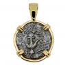 Widows Mite prutah coin in gold pendant