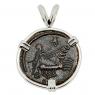 Hand of God coin in white gold pendant