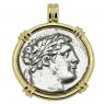 95-94 BC Shekel of Tyre coin in gold pendant