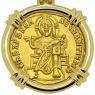 871-886 Jesus Christ coin in 18k pendant