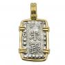 1853-1865 Japanese Isshu Gin coin in gold pendant