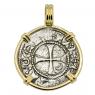 1163-1188 Crusader Cross Coin in gold Pendant