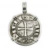 1163-1188 Crusader Cross Coin in white gold Pendant