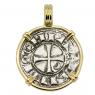 1163-1188 Crusader Cross Coin in gold Pendant