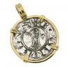 Antioch Crusader denier in gold pendant