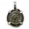 Holy Land Widows Mite in white gold pendant