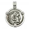 330-323 BC Alexander the Great coin in white gold pendant