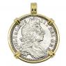 1701 Association shipwreck halfcrown in gold pendant