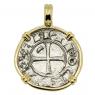 1163-1188 Crusader Cross Coin in gold Pendant