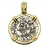 Antioch Crusader denier in gold pendant