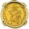 871-886 Jesus Christ gold coin in 18k pendant