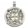 1280-1320 Ancona Cross coin in white gold pendant