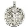 1324-1359 Cyprus Crusader coin in white gold pendant