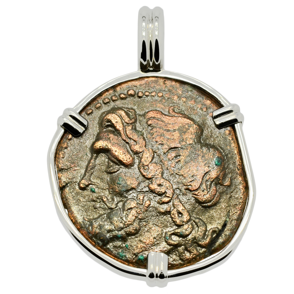 Greek Syracuse Poseidon Tetras Coin Necklace
