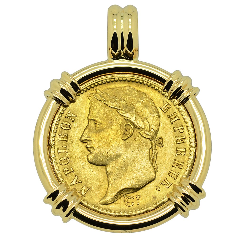 Napoleon Francs Gold Coin In Pendant