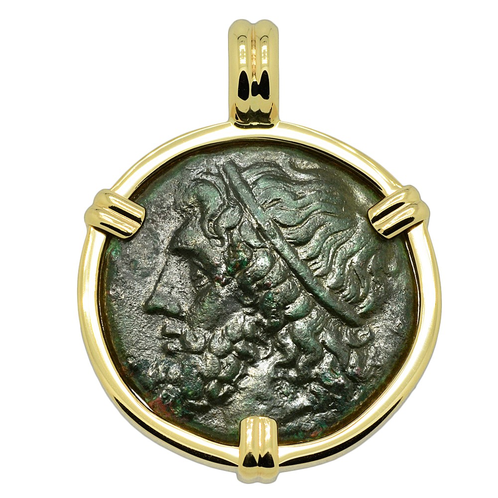 Poseidon Greek God of the Sea Coin Jewelry