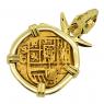 Spanish Philip III Two Escudos 18k Pendant