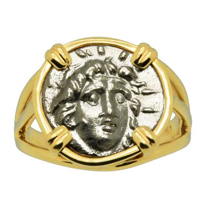 Versace Tiles Crystal Ring Gold | Versace US