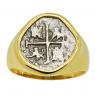 1694 Spanish coin in gold men's ring