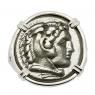 Alexander the Great coin in white gold ladies ring